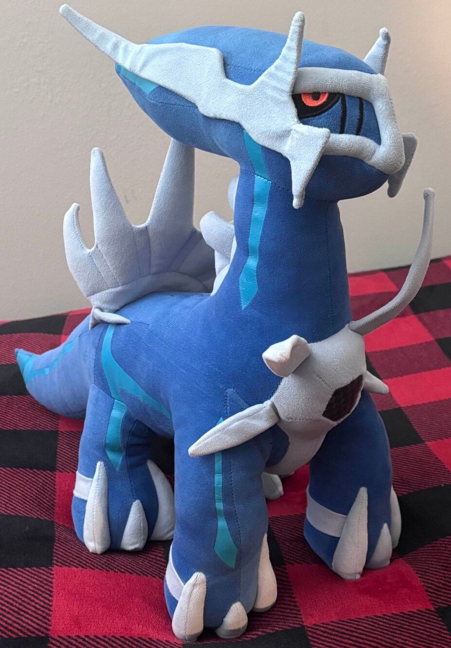 Rare 2007 Jakks Pacific Dialga Large Pokemon Plush Figure Diamond and Pearl 16"